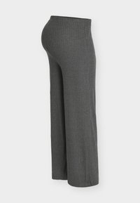 FULL LENGTH WIDE RIB PANTS M-EV4_SS22_2-1-A_011 - Wide leg - grey