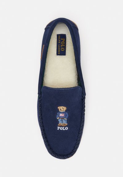 Polo Ralph Lauren BRENAN POLO BEAR SUEDE SLIPPER - Mockasiner - navy