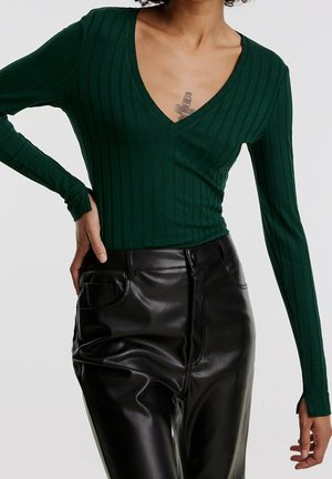 Langærmet T-shirt - dark green