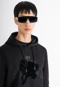 Antony Morato BLEND WITH FLOCK AND MATT PLASTIC PRINT - Sudadera - black
