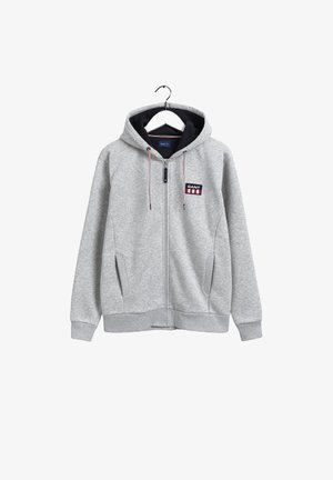 Felpa con zip - light grey melange