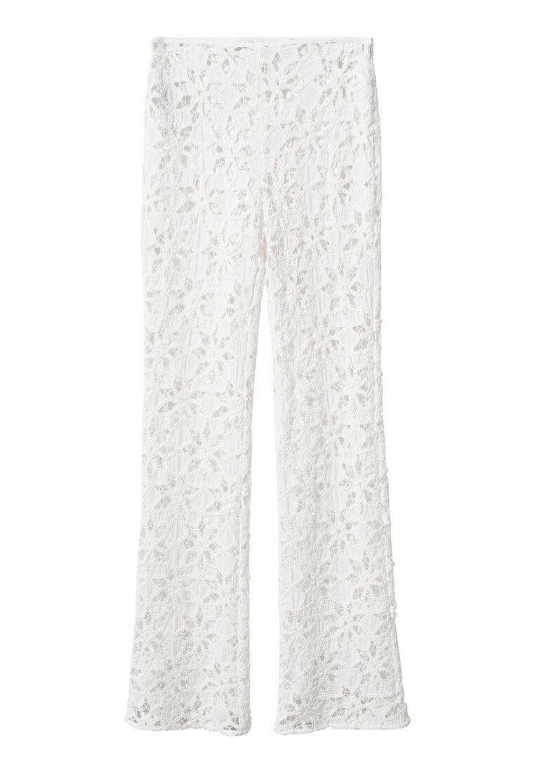 Mango Broek crème Mango Broek crème