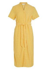 VILA KURZE ÄRMEL - Freizeitkleid - cornsilk
