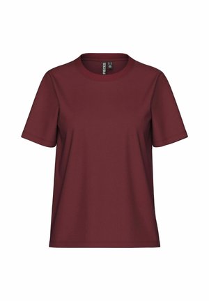 Pieces, PCRIA SOLID TEE - T-shirt basic - tawny port