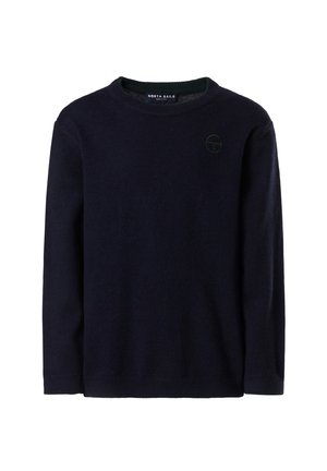 WITH EMBROIDERED LOGO - Maglione - navy blue