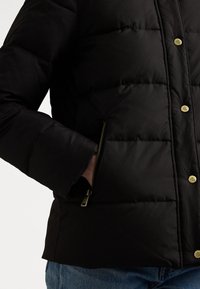 Lauren Ralph Lauren FAUX-FUR-TRIM HOODED DOWN COAT - Down jacket - black