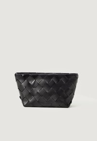 WIDE SQUARE WOVEN  - Geantă plic - black