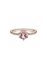 Pandora CLEAR SPARKLING CROWN SOLITAIRE Ring rose gold plated