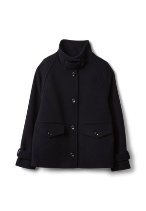 Stefanel, JACKET WITH HIGH NECK AND OVERSIZED FIT. - Jas - navy blue