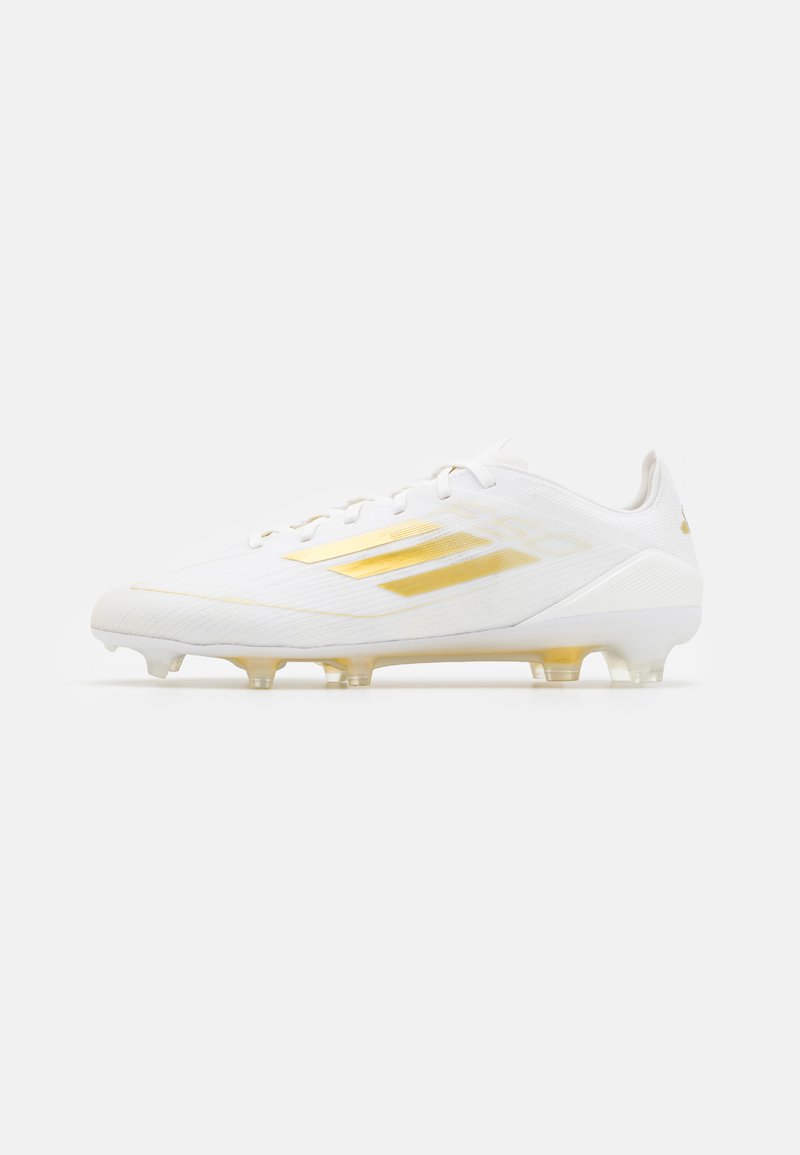 adidas Performance F50 PRO FIRM GROUND - Jalkapallokengät kiinteälle alustalle - footwear white/gold metallic