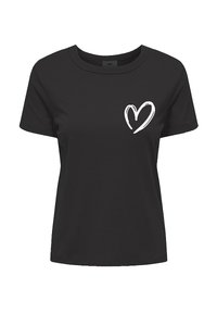 JDY 2 PACK MODISCHES KURZARM
 - Print T-shirt - schwarz-2