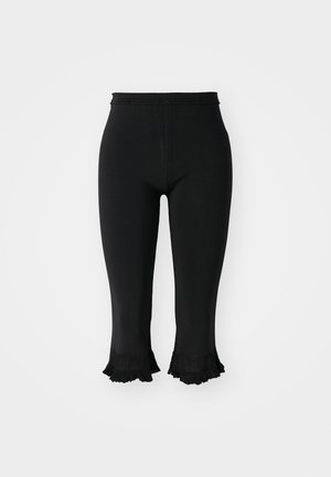 sandro PANTALON CROP MAILLE BAS FANTAISIE - Bukse - noir