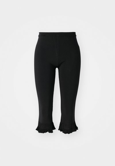 sandro PANTALON CROP MAILLE BAS FANTAISIE - Hlače - noir