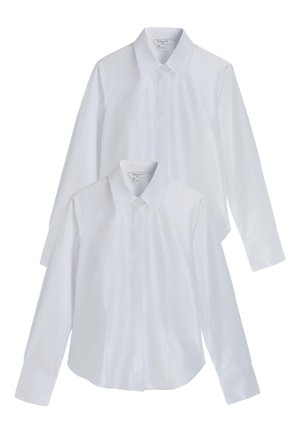 Next, REGULAR FIT - 2 PACK FITTED STRETCH ESSENTIAL LONG SLEEVE SHIRT - Camicia - white