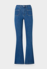 ONLWAUW POCKET FLARED BOZ - Alt laienevad teksad - medium blue denim