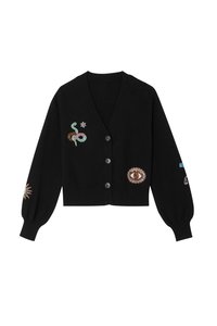 BLACK MYSTICAL CARDI - Casaco de malha - black