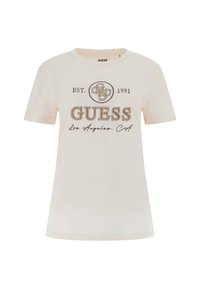 Guess FRONTLOGO - T-shirt print - mehrfarbig, weiß