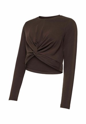 MAMALICIOUS, BLOUSE REGULAR FIT ROUND NECK TOP 2 IN 1 - Langærmet T-shirt - chocolate torte