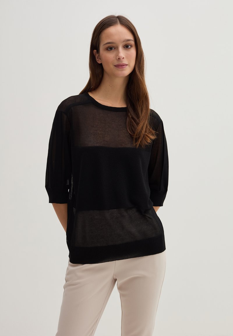 Stefanel Blouse zwart Stefanel Blouse zwart