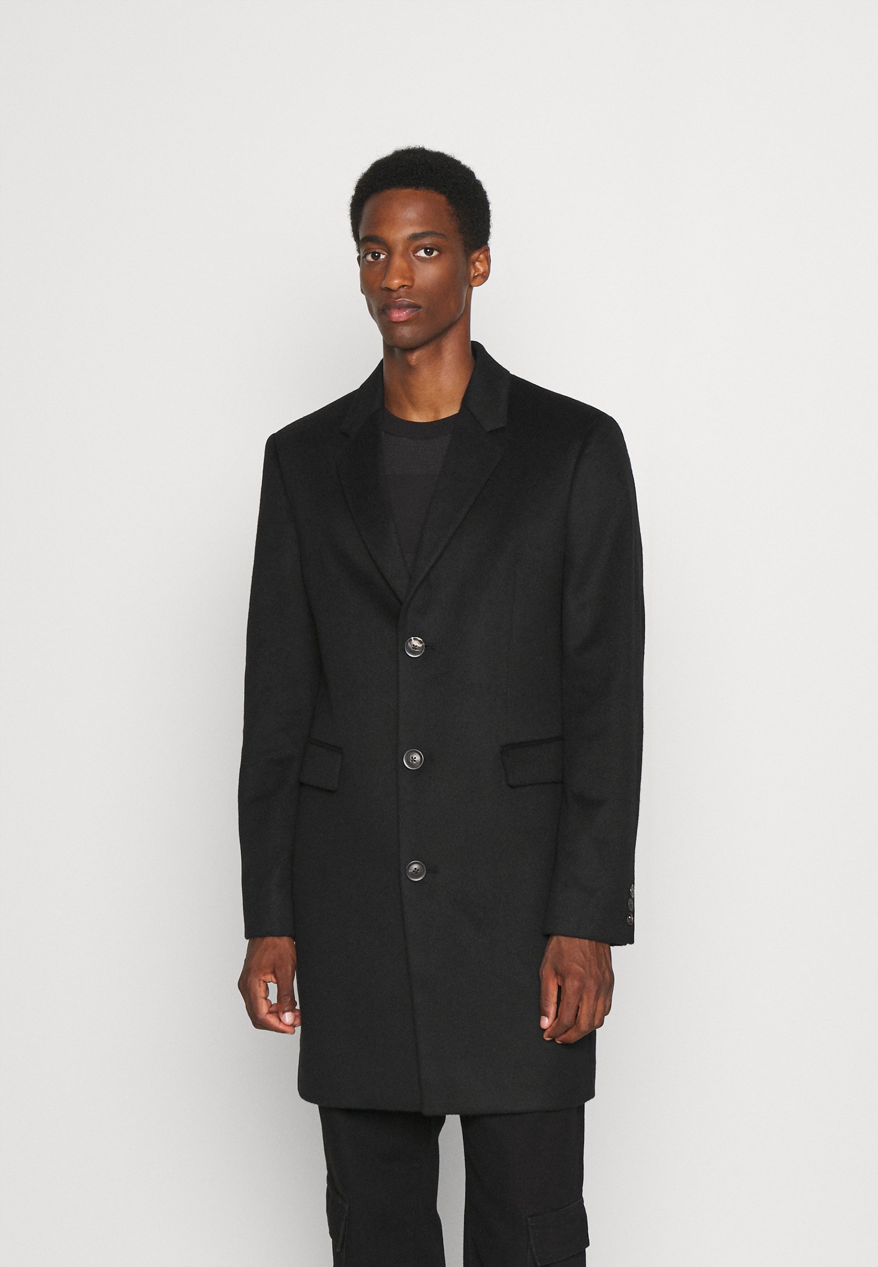 black tailored coat