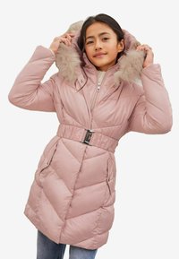 Lipsy SHOWER RESISTANT LONGLINE BELTED PADDED - REGULAR FIT - Téli kabát - pink