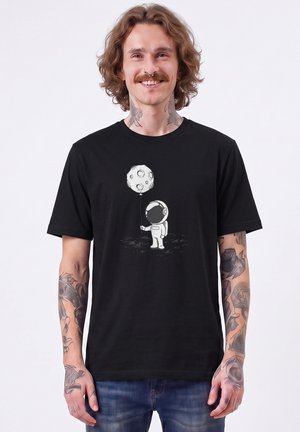 watapparel, KLEINER ASTRONAUT MIT LUFTBALLON UNISEX - T-Shirt print - black