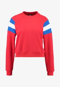 Unselected, firered/brightblue/white