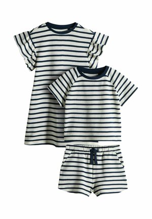 THE SET SET - Træningsbukser - ecru navy stripe