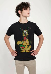 Henry Tiger MICKEY CLASSIC PLUTO HOLIDAY COLORS UNISEX - Camiseta estampada - black