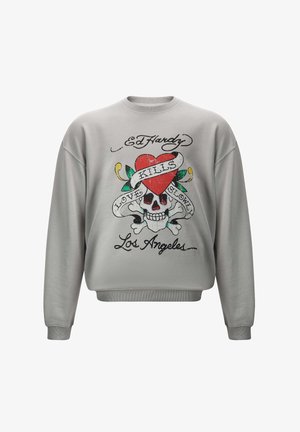 Ed Hardy, LOVE KILL SLOWLY CREW NECK - Sweatshirt - grey