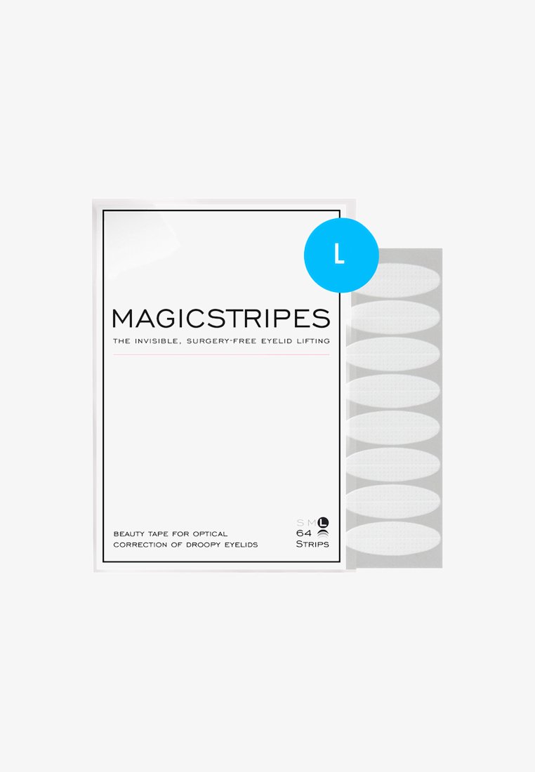 Magicstripes, grande taille, contient 64 bandes de ruban adhésif transparent en forme d'oval pour la correction optique des paupières tombantes.