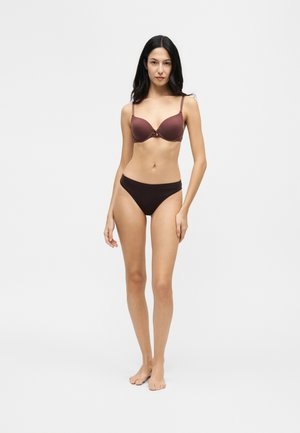 Lindex, BRAZILIAN 3 PACK - Culotte brésilienne - dark dusty brown
