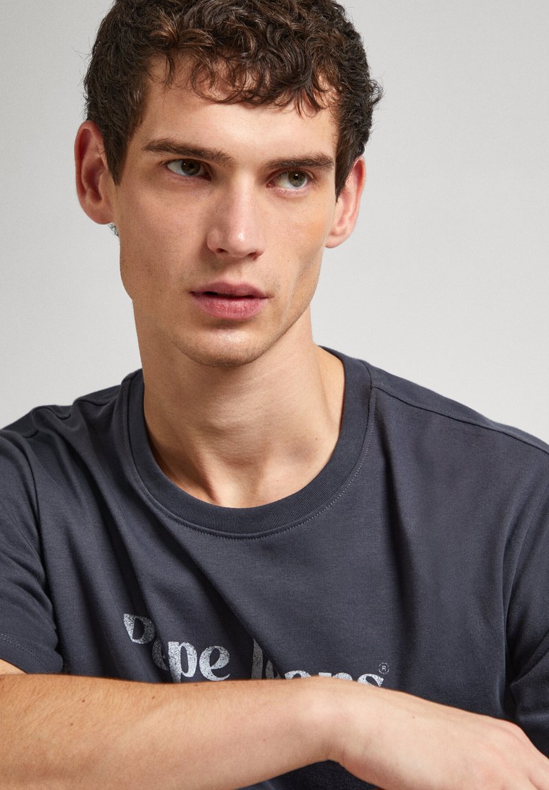 Pepe Jeans Camiseta De Manga Corta Original Basic Hombres (Marino) | P