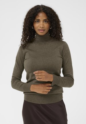 ASTRID ROLL NECK - Svetrík - morel melange