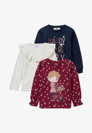 3 PACK - Sweatshirt - bordeaux