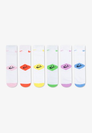 Nike Sportswear SMILEY CREW UNISEX 6 PACK  - Chaussettes - white/multi-coloured
