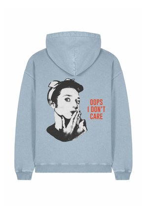 OOPS I DONT CARE UNISEX VINTAGE - Sweat à capuche - light blue