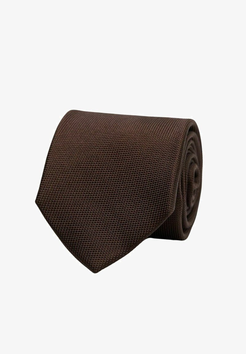 John Henric SOLID STRUCTURE - Stropdas - brown