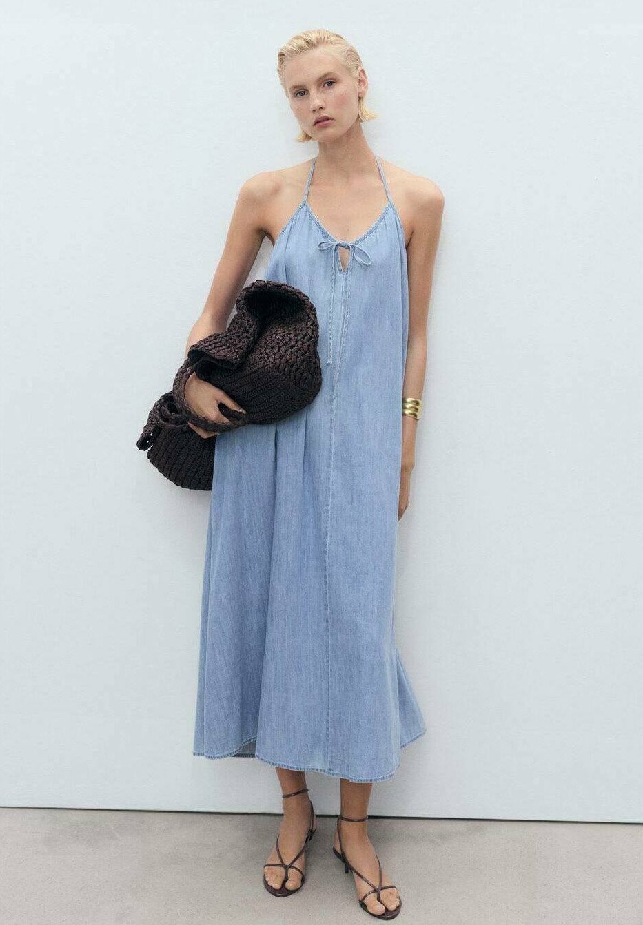 chinese dress ladies myzgx Women's Long Sleeve Tiered Jean Tunic Dress Summer Flowy Swing A-Line Maxi  Long Denim Dress (X-Small, Blue) at Amazon Women's Clothing store main image 0