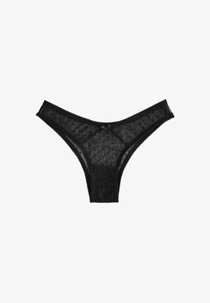 Next, BRAZILIAN FIT - SPOT MESH KNICKERS - Brazilians - black