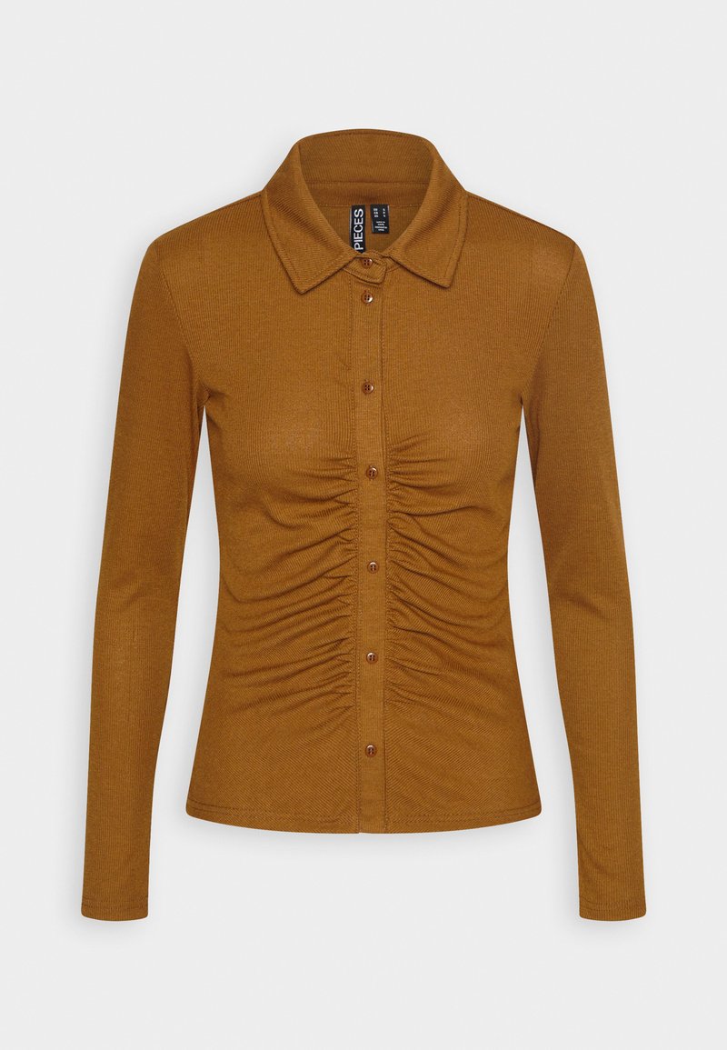 Pieces Overhemdblouse bruin Pieces Overhemdblouse bruin