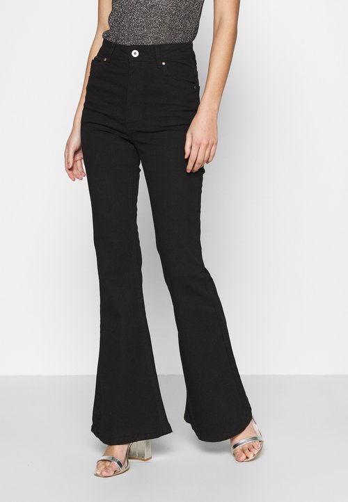 Onlwauw Mw Ank Sparkle Flared Washed Black