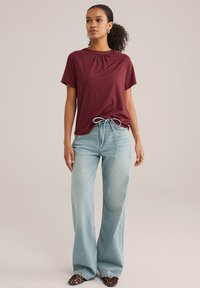 WE Fashion Marškinėliai su spaudiniu - vintage red