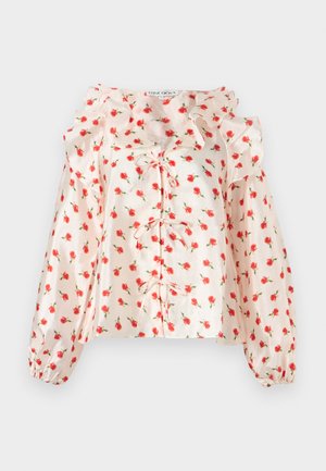 FLAT TEXTURED RUFFLE  - Blouse - off white