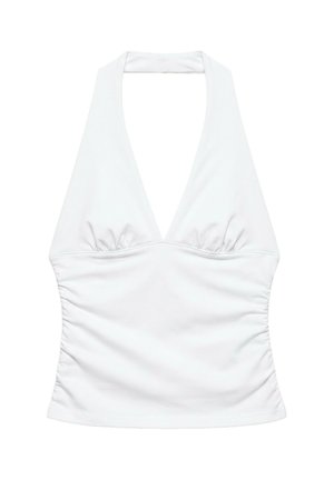 PULL&BEAR, GATHERED HALTER - TOP - Top - white