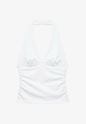 PULL&BEAR, GATHERED HALTER - TOP - Top - white