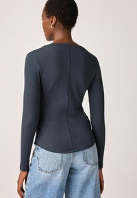 Next DOUBLE COLLAR HENLEY  - Langærmet T-shirt - navy stripe