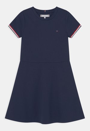 GLOBAL STRIPE SKATER DRESS - Jersey dress - twilight navy
