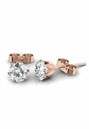 Oorbellen - couleur or rose / cristal