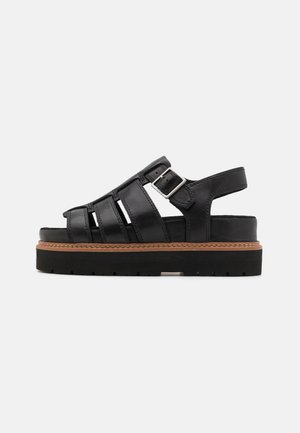 Clarks, Sandales à plateforme - black